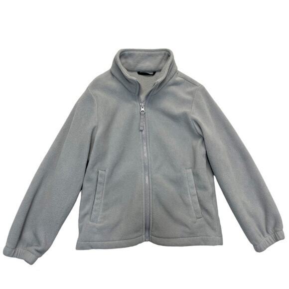 Fleece Full-Zip Jacket gray unisex Size Medium 5/6 - Picture 1 of 9